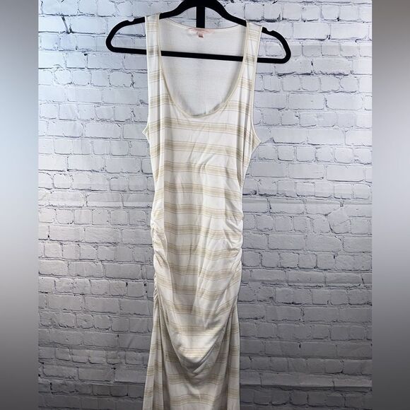 🤍 Victoria’s Secret Striped Maxi Dress | Ruched Tank | Lined | Size Medium - Picture 2 of 4